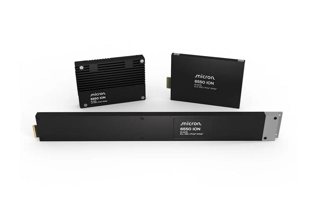 Micron 6550 SSD — 產品/系列參考圖;外觀以具體版本為準。