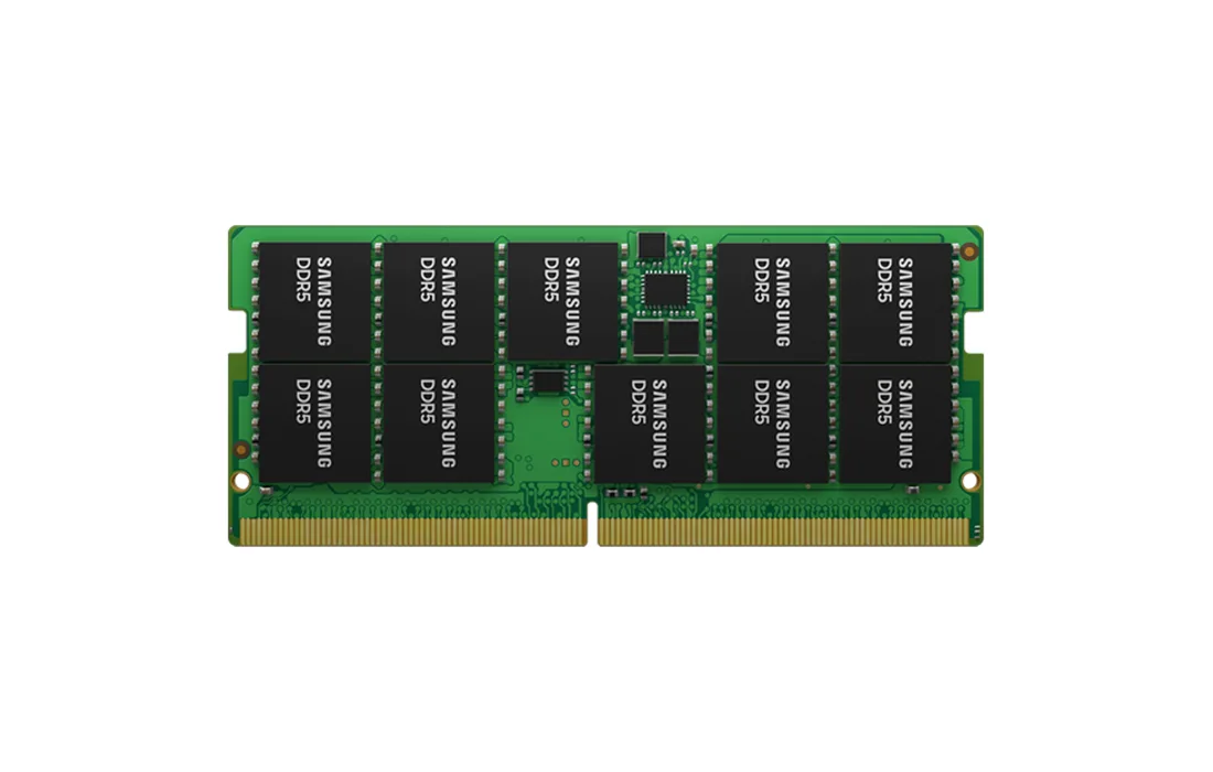 Samsung DDR5 ECC SODIMM — 產品/系列參考圖;外觀以具體版本為準。