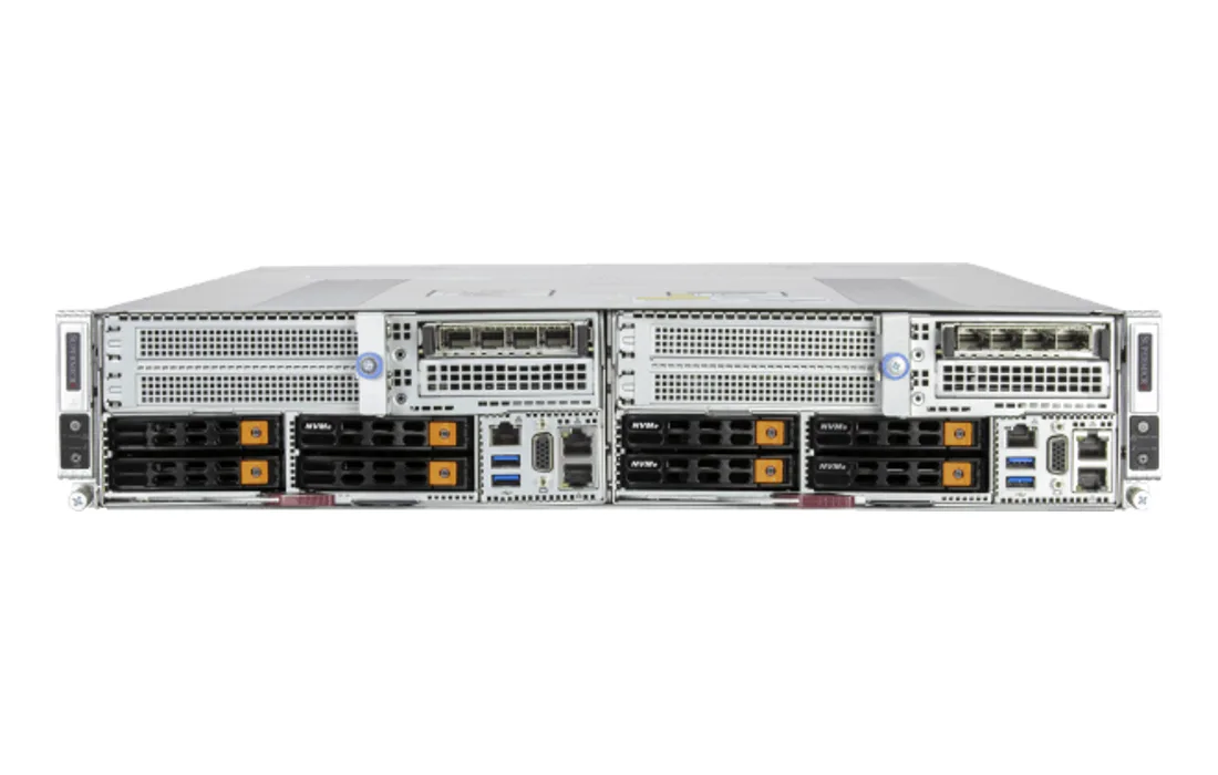 X14 2U 2-node GrandTwin® system — 產品/系列參考圖;外觀以具體版本為準。