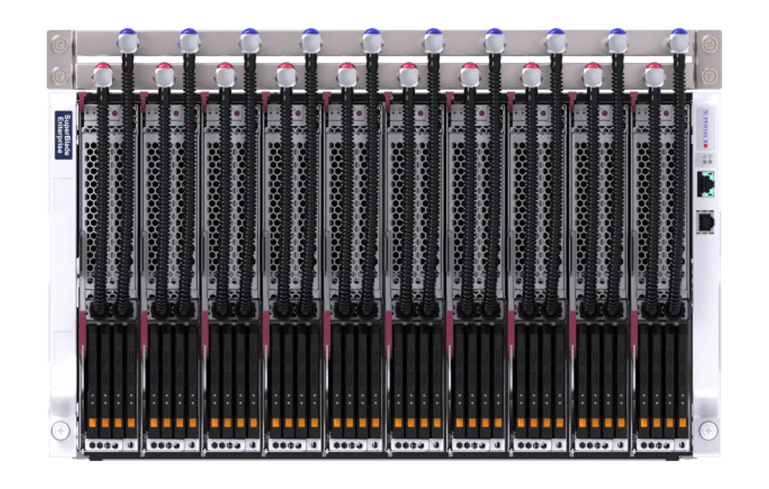 X14 liquid-cooled 6U SuperBlade® with E3.S — 產品/系列參考圖;外觀以具體版本為準。